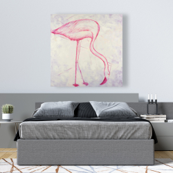 Canvas 48 x 48 - Pink flamingo sketch