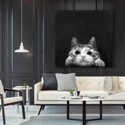 Canvas 48 x 48 - Curious cat