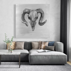 Canvas 48 x 48 - Grayscale aries skull