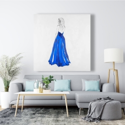 Canvas 48 x 48 - Lady in blue