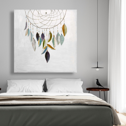 Canvas 48 x 48 - Dreamcatcher with feathers