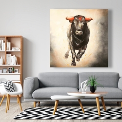 Canvas 48 x 48 - Bull running
