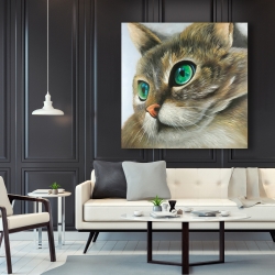 Canvas 48 x 48 - Peaceful cat portrait