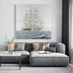 Canvas 48 x 48 - Ship by a cloudy day
