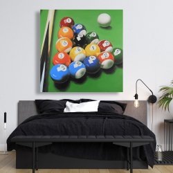 Toile 48 x 48 - Table de billard avec formation de balle