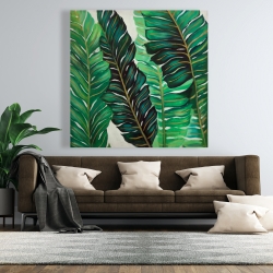 Canvas 48 x 48 - Several exotic plant leaves