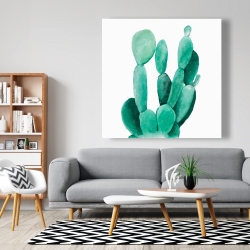 Canvas 48 x 48 - Watercolor paddle cactus