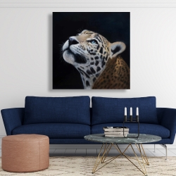 Canvas 48 x 48 - Realistic leopard face