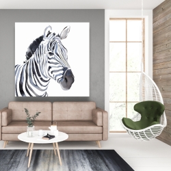 Canvas 48 x 48 - Watercolor zebra