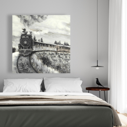 Canvas 48 x 48 - Steam engine train
