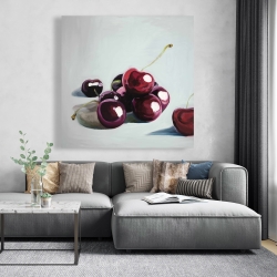 Toile 48 x 48 - Cerises sombres lustrées