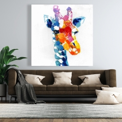 Canvas 48 x 48 - Color spotted abstract giraffe