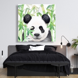Canvas 48 x 48 - Hidden panda in bamboo
