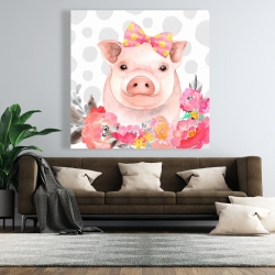 Canvas 48 x 48 - Pretty pig