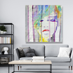 Canvas 48 x 48 - Abstract colorful portrait