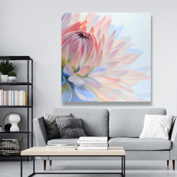 Toile 48 x 48 - Fleur de lotus pastel