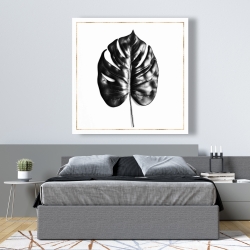 Canvas 48 x 48 - Split leaf philodendron with gold lines