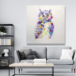 Canvas 48 x 48 - Textured abstract owl