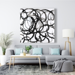 Canvas 48 x 48 - Abstract curly lines