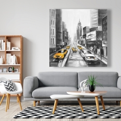 Canvas 48 x 48 - Yellow taxis in new york