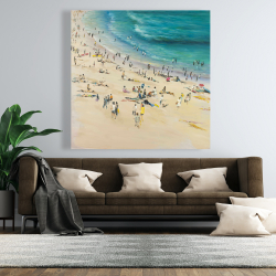 Canvas 48 x 48 - Summer crowd at the beach