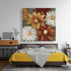 Toile 48 x 48 - Fleurs aux couleurs d'automne