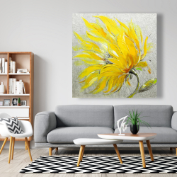 Toile 48 x 48 - Fleur jaune