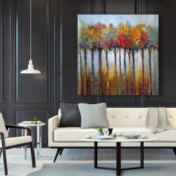 Canvas 48 x 48 - Colorful leaves trees