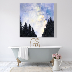 Canvas 48 x 48 - Starry sky in forest
