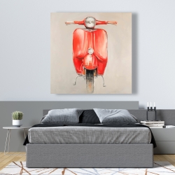 Canvas 48 x 48 - Small red moped