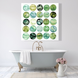 Toile 48 x 48 - Cercles verts