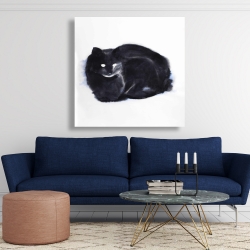 Canvas 48 x 48 - Abstract watercolor cat