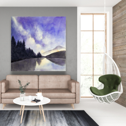 Canvas 48 x 48 - Starry view on the lake