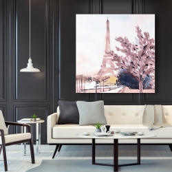 Canvas 48 x 48 - Paris & eiffel scene