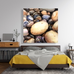 Canvas 48 x 48 - Beach pebbles