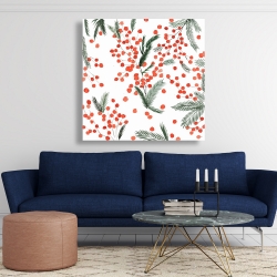 Canvas 48 x 48 - Mistletoe leaf pattern