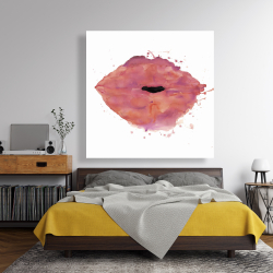 Canvas 48 x 48 - Watercolor pink lipstick