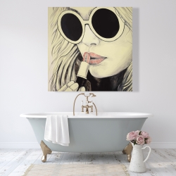 Canvas 48 x 48 - Pink lips