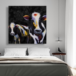 Canvas 48 x 48 - Two funny cows victorian