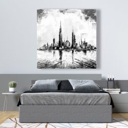 Toile 48 x 48 - Ville abtraite monochrome