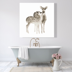 Canvas 48 x 48 - Sepia fawns love