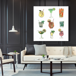 Canvas 48 x 48 - Colorful cocktails