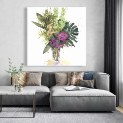 Toile 48 x 48 - Assemblage de fleurs tropicaux