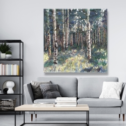 Toile 48 x 48 - Bouleaux
