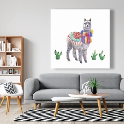 Canvas 48 x 48 - Traditional peruvian lama