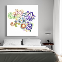 Toile 48 x 48 - Paisley aquarelle