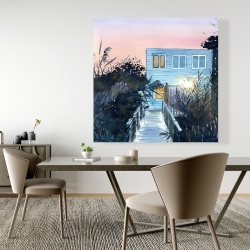 Toile 48 x 48 - Maison de plage