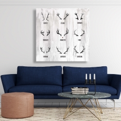 Canvas 48 x 48 - Santa claus reindeer