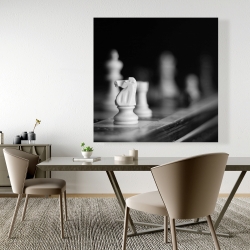 Toile 48 x 48 - Jeux d'échec monochrome