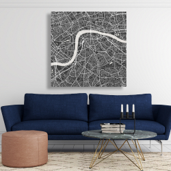Toile 48 x 48 - Plan de la ville de londres